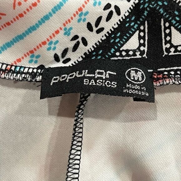 NWOT Popular Basics Multi Pattern Skater Skirt - Picture 5 of 5